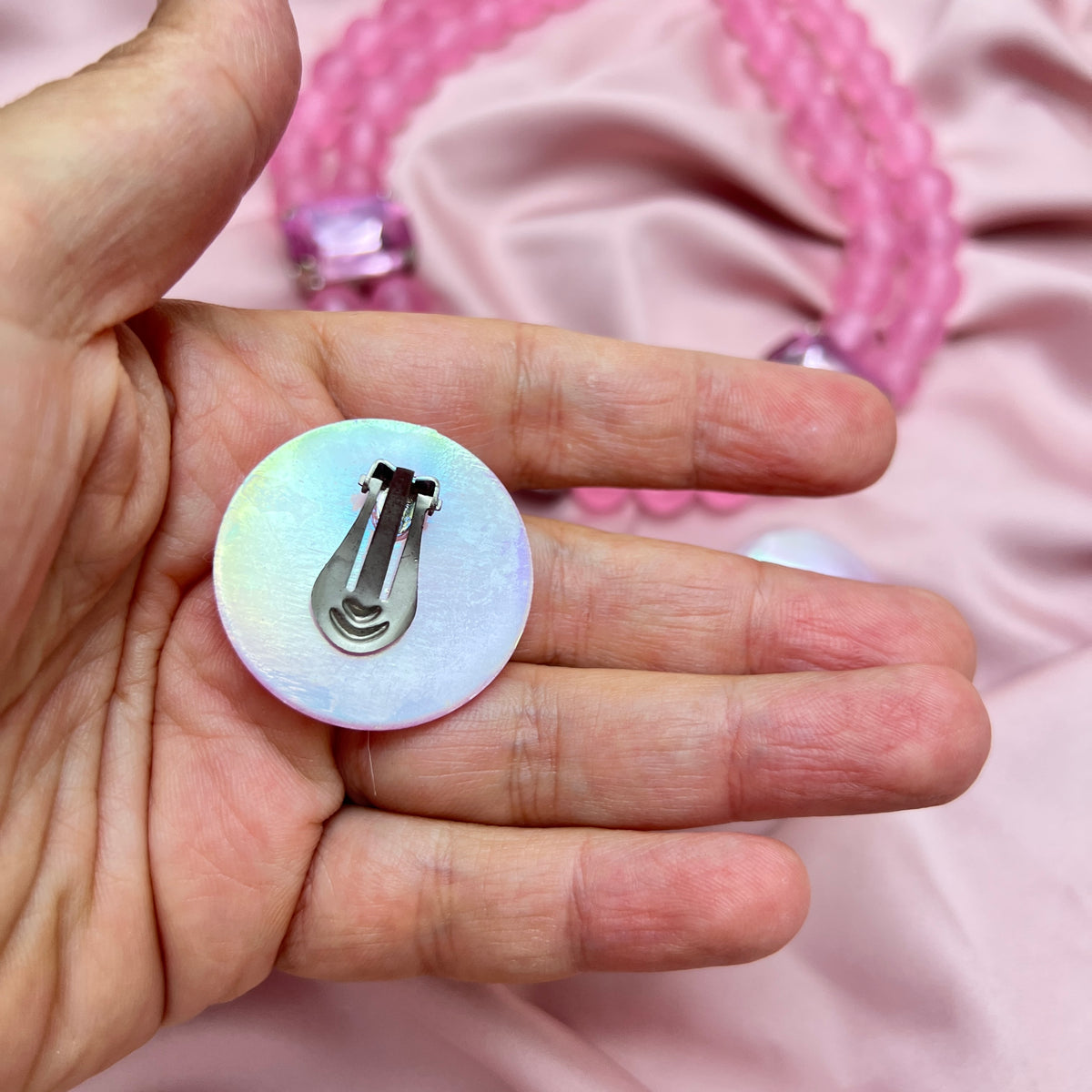 Vintage Deadstock Y2K Kawaii Candy Pop Cosplay Schmuck Set Rosa