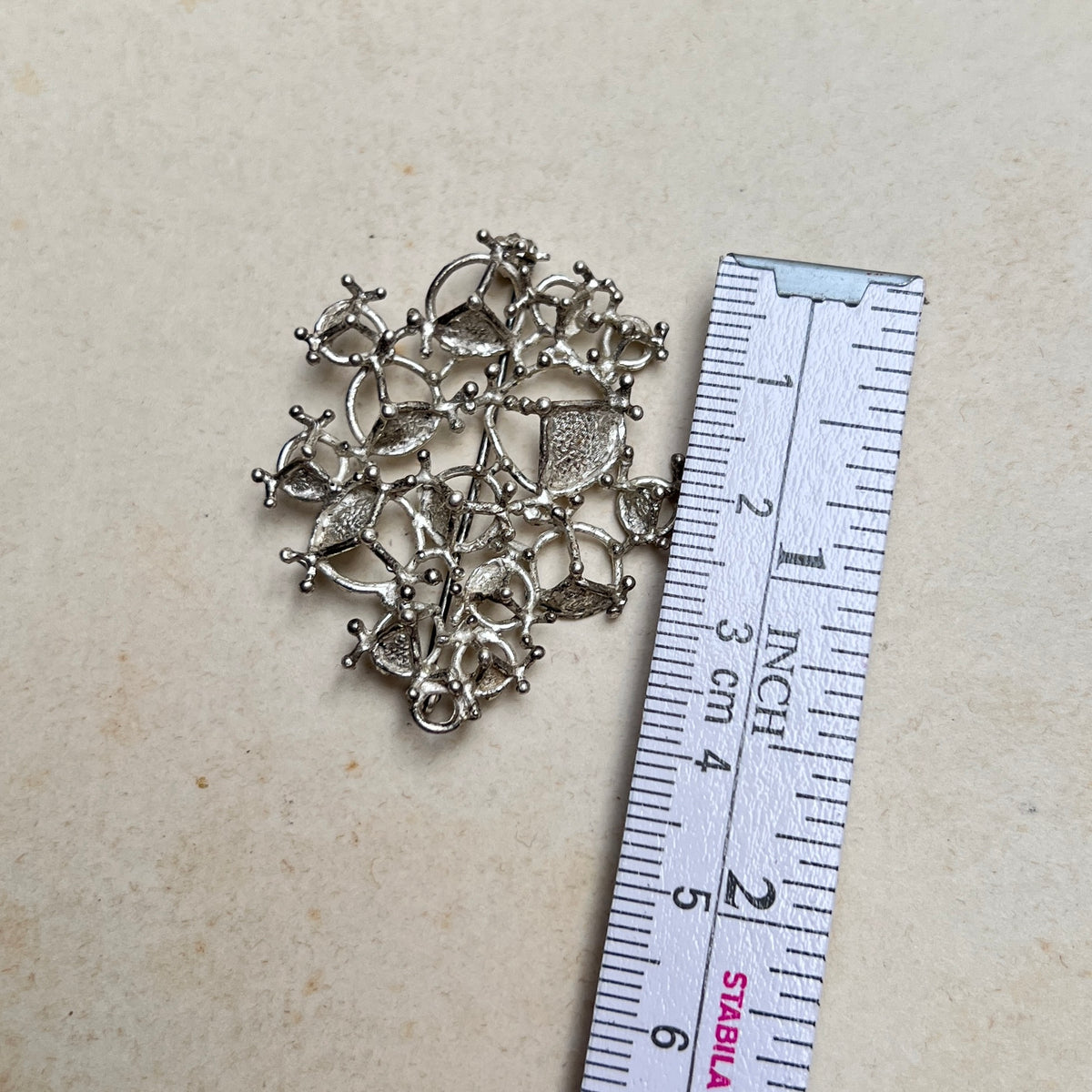 K&L Kordes Lichtenfels Echtsilber Brutalismus Brosche Bark Design