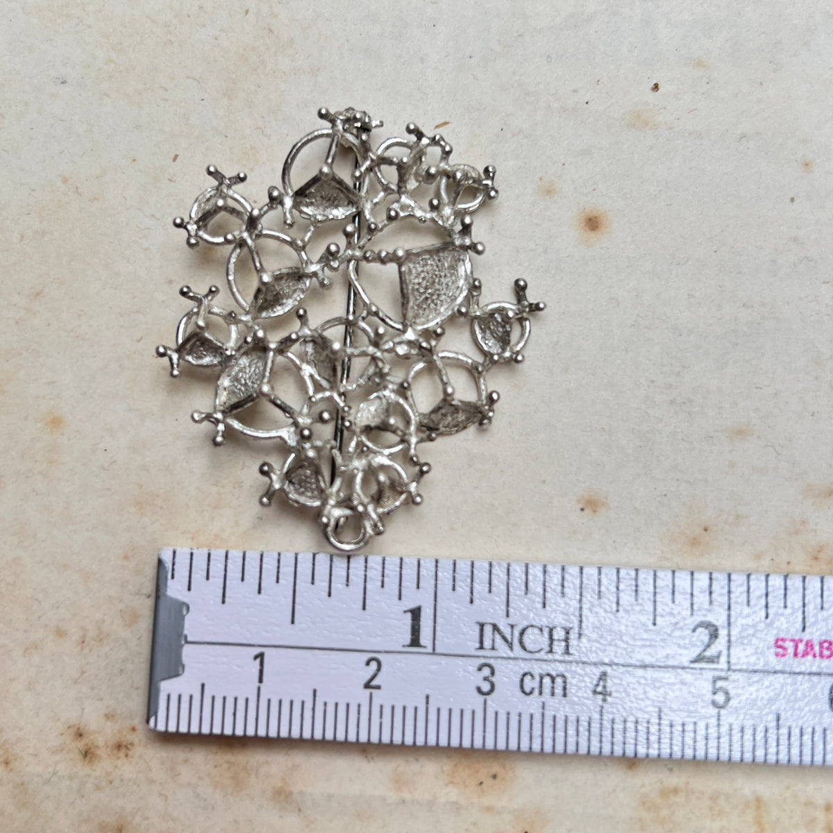 K&L Kordes Lichtenfels Echtsilber Brutalismus Brosche Bark Design