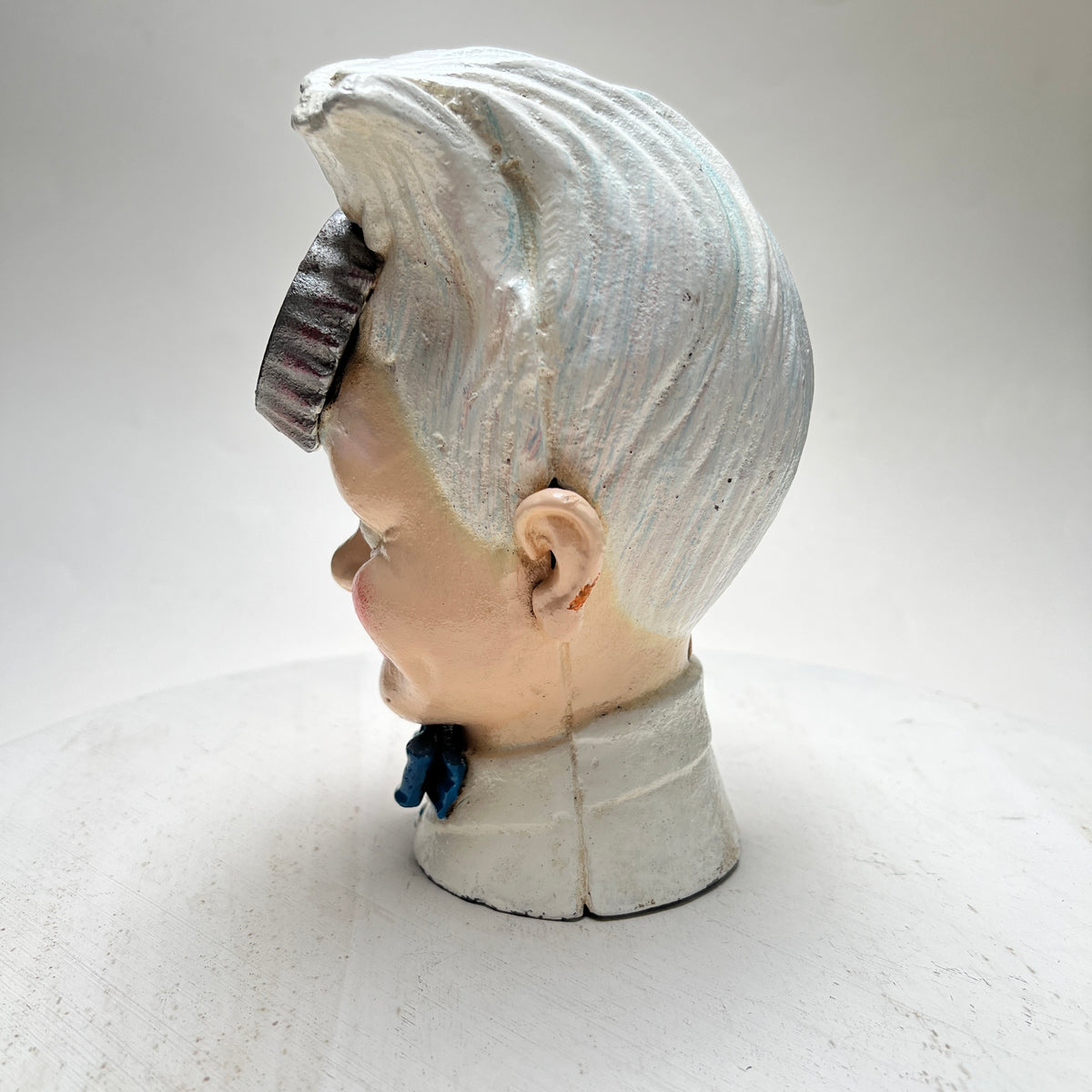 Vintage Coca Cola Gusseisen Werbung Haddon Sundblom "Sprite Boy" Spardose Werbefigur Mid Century